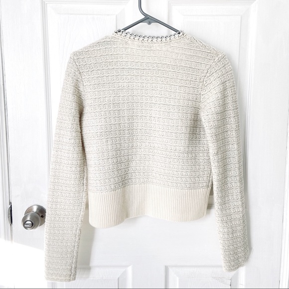 Ted Baker Eloda Boucle Style Cardigan With Chain - Picture 3 of 6